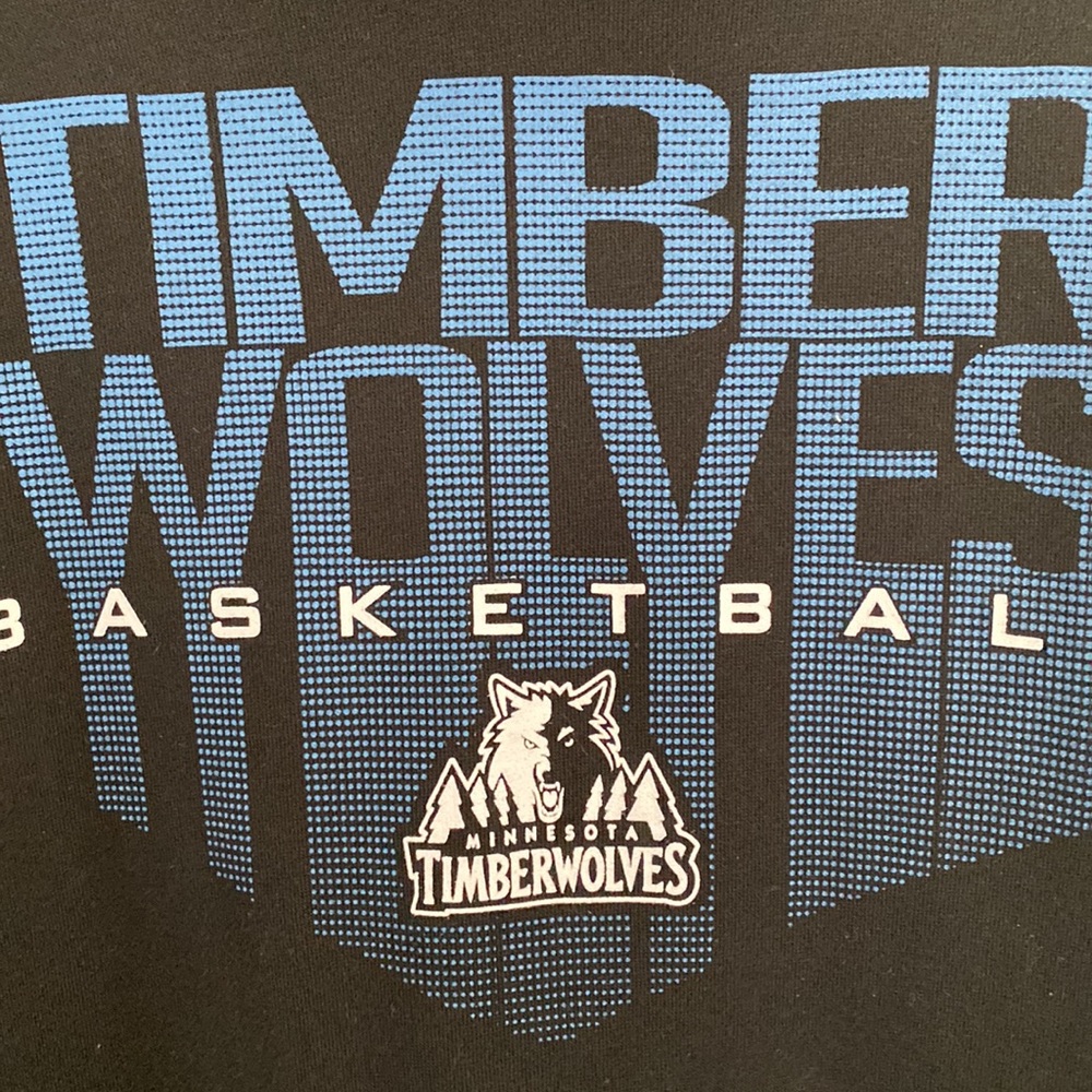 NBA Black and Blue Timberwolves Hoodie - Picture 2 of 5